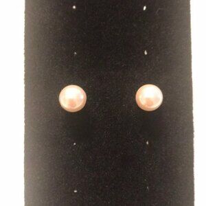 🤍✨ Classic Faux Pearl Stud Earrings | Sterling Silver Posts | Timeless Elegance